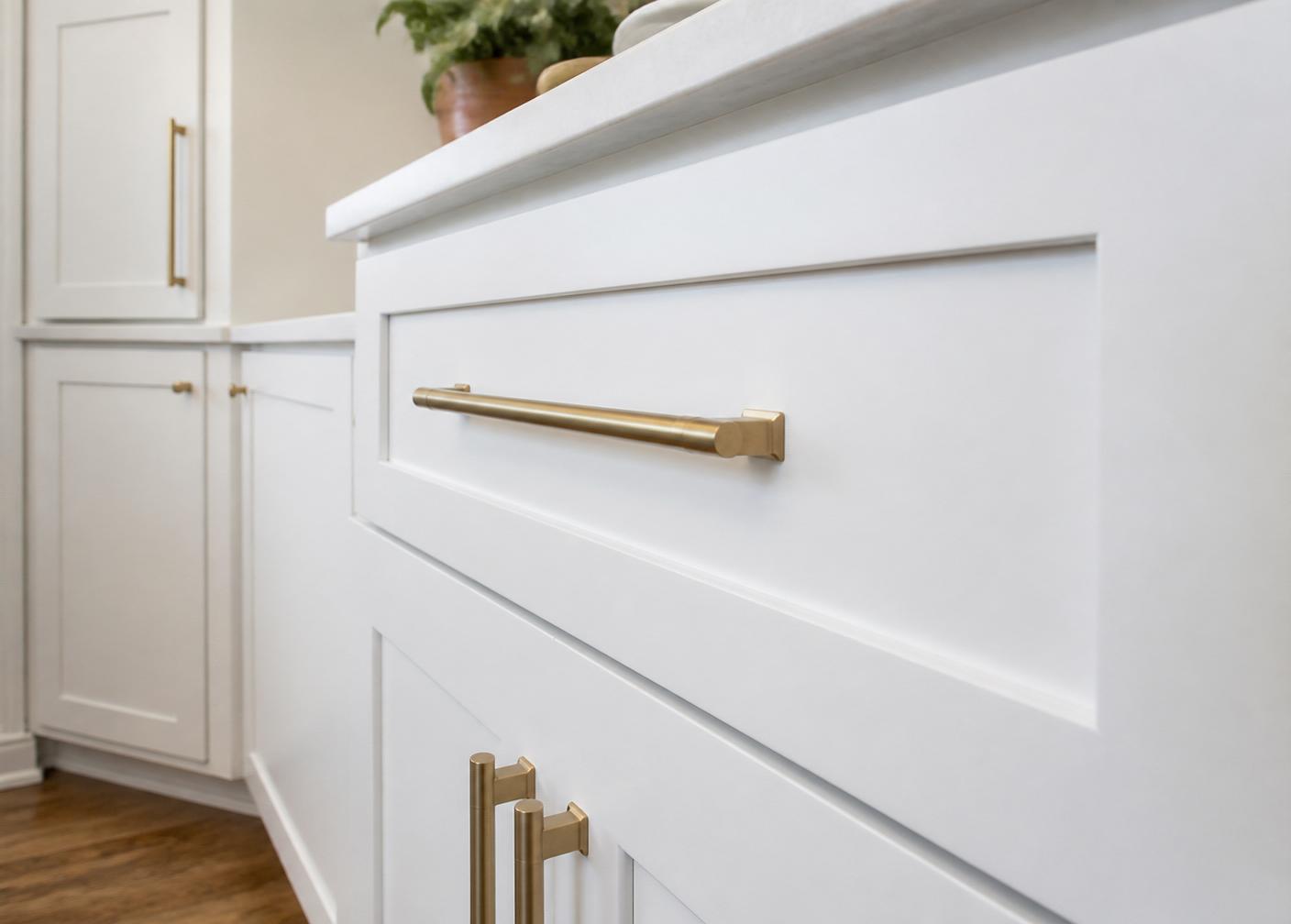 Refinished white cabinets